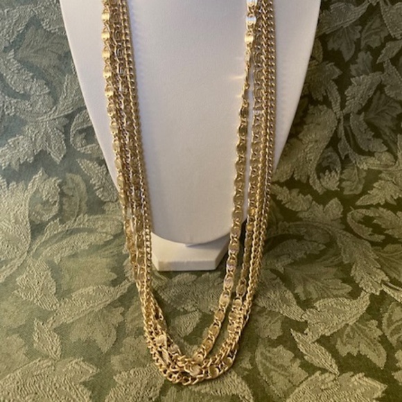 Vintage Sarah Coventry Four Strand Chain Necklace - Picture 3 of 9
